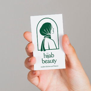 Carte De Visite Élégant logo hijab minimaliste musulman musulman i