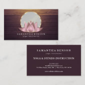 Carte De Visite Élégant Logo Lotus Or Moderne Stylish Cuivre (Devant / Derrière)