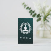 Carte De Visite Élégant Logo Mandala Yoga Soigner la santé (Debout devant)
