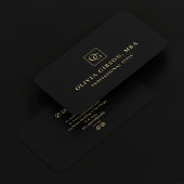 Carte De Visite Élégant logo minimal de monogramme OG Professionne