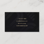 Carte De Visite Élégant logo moderne or foncé (Dos)