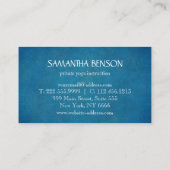 Carte De Visite Élégant logo noir et blanc Fleur Yoga (Dos)