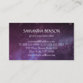 Carte De Visite Élégant logo noir et blanc Fleur Yoga (Dos)