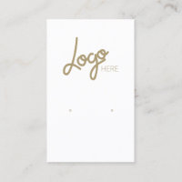 Élégant logo or blanc bijoux à oreille