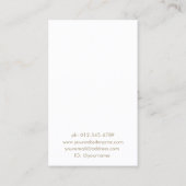 Carte De Visite Élégant logo or blanc bijoux à oreille (Dos)