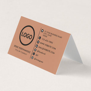 Carte De Visite Élégant Logo Personnalisé Moderne Minimaliste