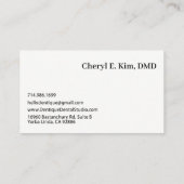 Carte De Visite Élégant logo vert minimal simple professionnel (Dos)