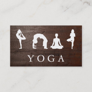 Carte De Visite Élégant Logo Yoga Douce Santé