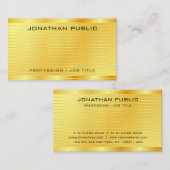Carte De Visite Elégant look Gold Premium épais (Devant / Derrière)