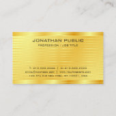 Carte De Visite Elégant look Gold Premium épais (Dos)