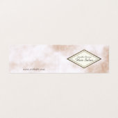 Carte De Visite Elégant look marbré crème (Extérieur déplié)