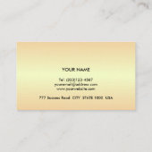 Carte De Visite Élégant look métal doré (Dos)