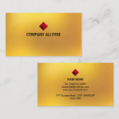 Carte De Visite Élégant look métal or de marque moderne (Devant / Derrière)