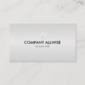 Carte De Visite Élégant look métallique argenté de marque (Devant)