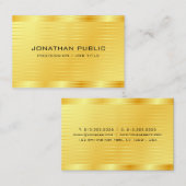 Carte De Visite Elégant look or moderne finition Silk Premium (Devant / Derrière)