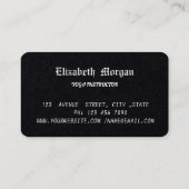 Carte De Visite Elégant Lotus Doré Fleur Yoga (Dos)