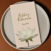 Carte De Visite Elégant lotus fleur boho pastel terthy code QR