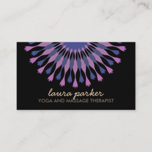 Carte De Visite Élégant Lotus Fleur Logo Yoga Santé de guérison