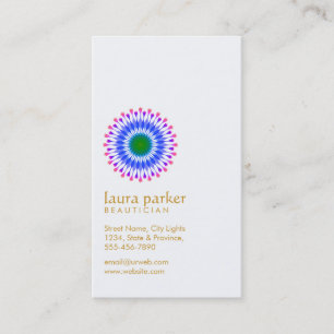 Carte De Visite Élégant Lotus Fleur Yoga Méditation Spa de santé