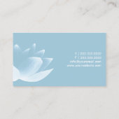 Carte De Visite Élégant Lotus Flower élégant bleu clair (Dos)