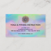 Carte De Visite Élégant Lotus Flower Logo Yoga (Dos)