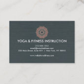 Carte De Visite Elegant Lotus Flower Logo Yoga (Dos)