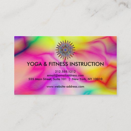 Carte De Visite Élégant Lotus Flower Logo Yoga (Dos)