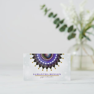 Carte De Visite Élégant Lotus Flower Logo Yoga Purple Arrière - pl
