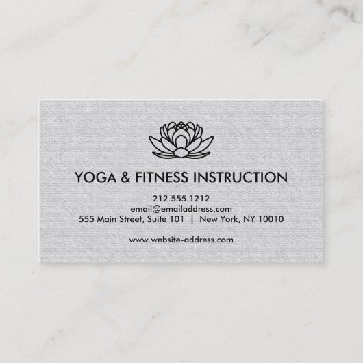 Carte De Visite Élégant Lotus Flower Mandala Logo Yoga Instructeur (Dos)