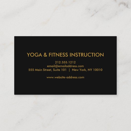 Carte De Visite Élégant Lotus Flower Mandala Logo Yoga Instructeur (Dos)