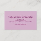 Carte De Visite Élégant Lotus Flower Mandala Logo Yoga Instructeur (Dos)