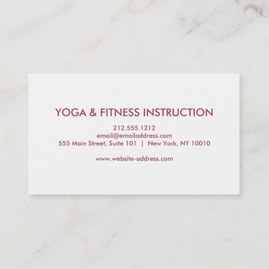 Carte De Visite Élégant Lotus Flower Mandala Logo Yoga Instructeur (Dos)