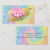 Carte De Visite Élégant Lotus Gold Brosse Brosse Tie Dye (Devant / Derrière)