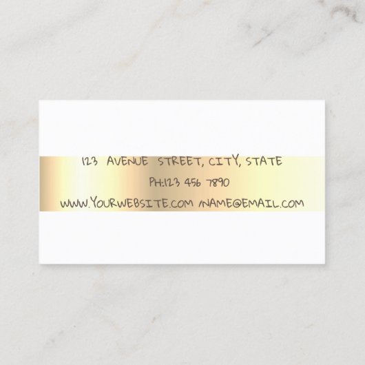 Carte De Visite Élégant Lotus Gratté Or (Dos)