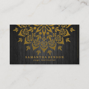 Carte De Visite Élégant Lotus Logo Yoga Méditation Bien-être B