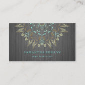 Carte De Visite Élégant Lotus Lotus Logo Yoga Méditation Bien-être (Devant)