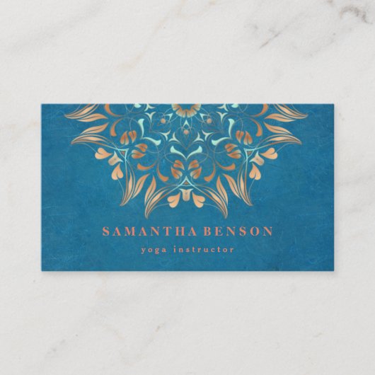 Carte De Visite Élégant Lotus Lotus Logo Yoga Méditation Bien-être (Devant)