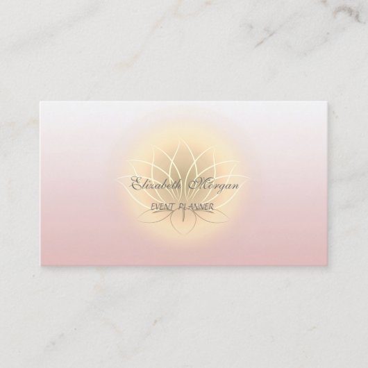 Carte De Visite Élégant Lotus Moderne (Devant)