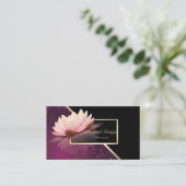 Carte De Visite Elégant Lotus moderne et géométrique (Debout devant)