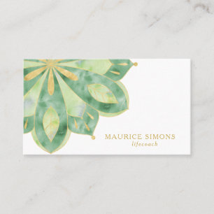 Carte De Visite Elégant lotus or yoga instructeur mandala busines