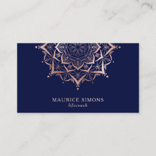 Carte De Visite Elégant lotus or yoga instructeur mandala busines