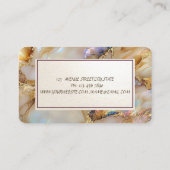 Carte De Visite Elégant lotus Pearl Marble (Dos)