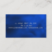 Carte De Visite Elegant Lotus Royal Blue Yoga Instructor   (Dos)