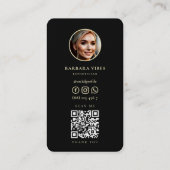 Carte De Visite Elégant Lotus Wellness Holistic Therapist (Dos)