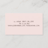 Carte De Visite Élégant Lotus Yoga Opal (Dos)