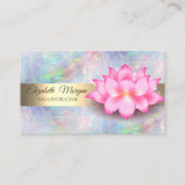 Carte De Visite Élégant Lotus Yoga Opal (Devant)