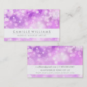 Carte De Visite ÉLÉGANT LUMIÈRE ÉCLAIRÉE blanc blanc (Devant / Derrière)