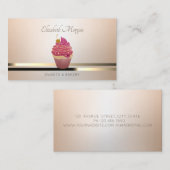 Carte De Visite Élégant Luminouse Professionnelle Cupcake (Devant / Derrière)