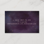 Carte De Visite Élégant lune de Lotus Grille Or Moderne (Dos)