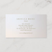 Carte De Visite Élégant Lux Professional Silver Grey Gradient (Dos)